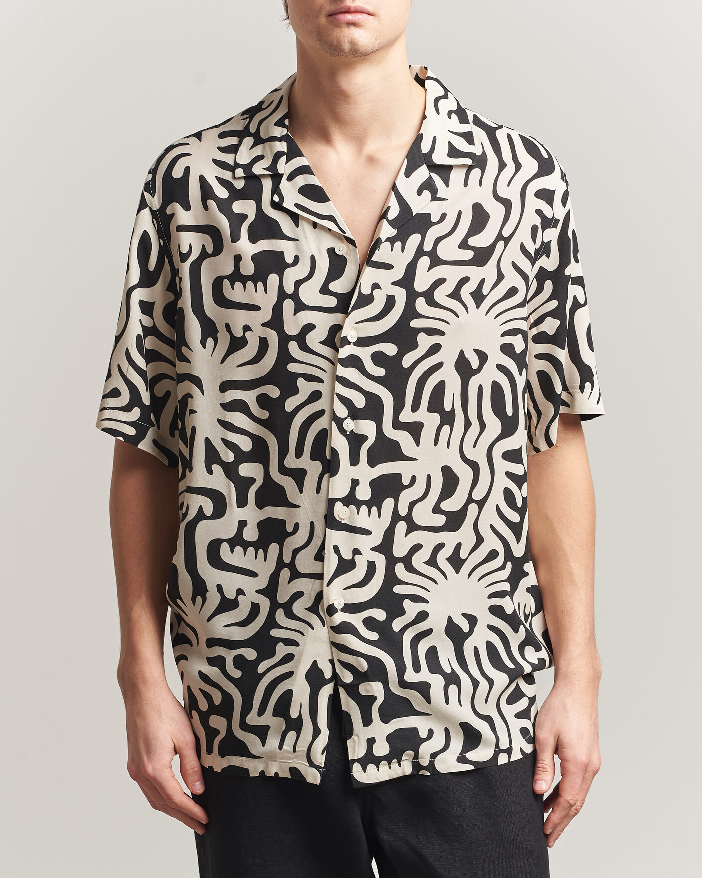 Homme | Chemises | OAS | Rocco Viscose Short Sleeve Shirt Loefy