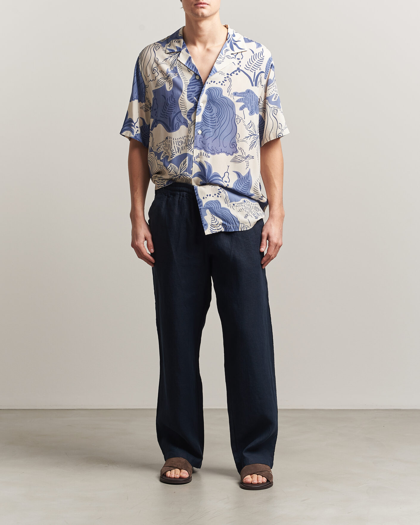 Homme | Chemises | OAS | Rocco Viscose Short Sleeve Shirt Mystea