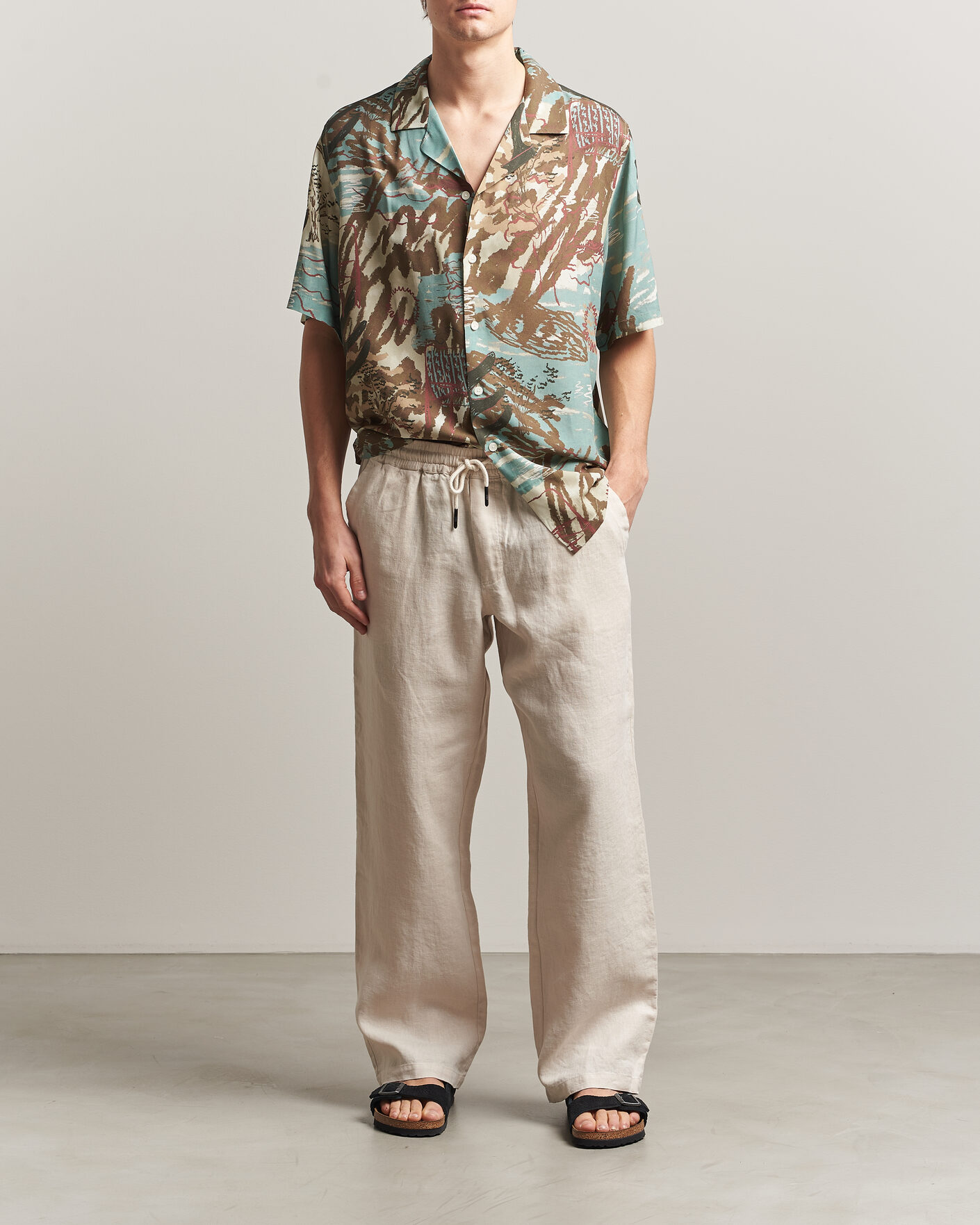 Homme | Chemises | OAS | Rocco Viscose Short Sleeve Shirt Montara
