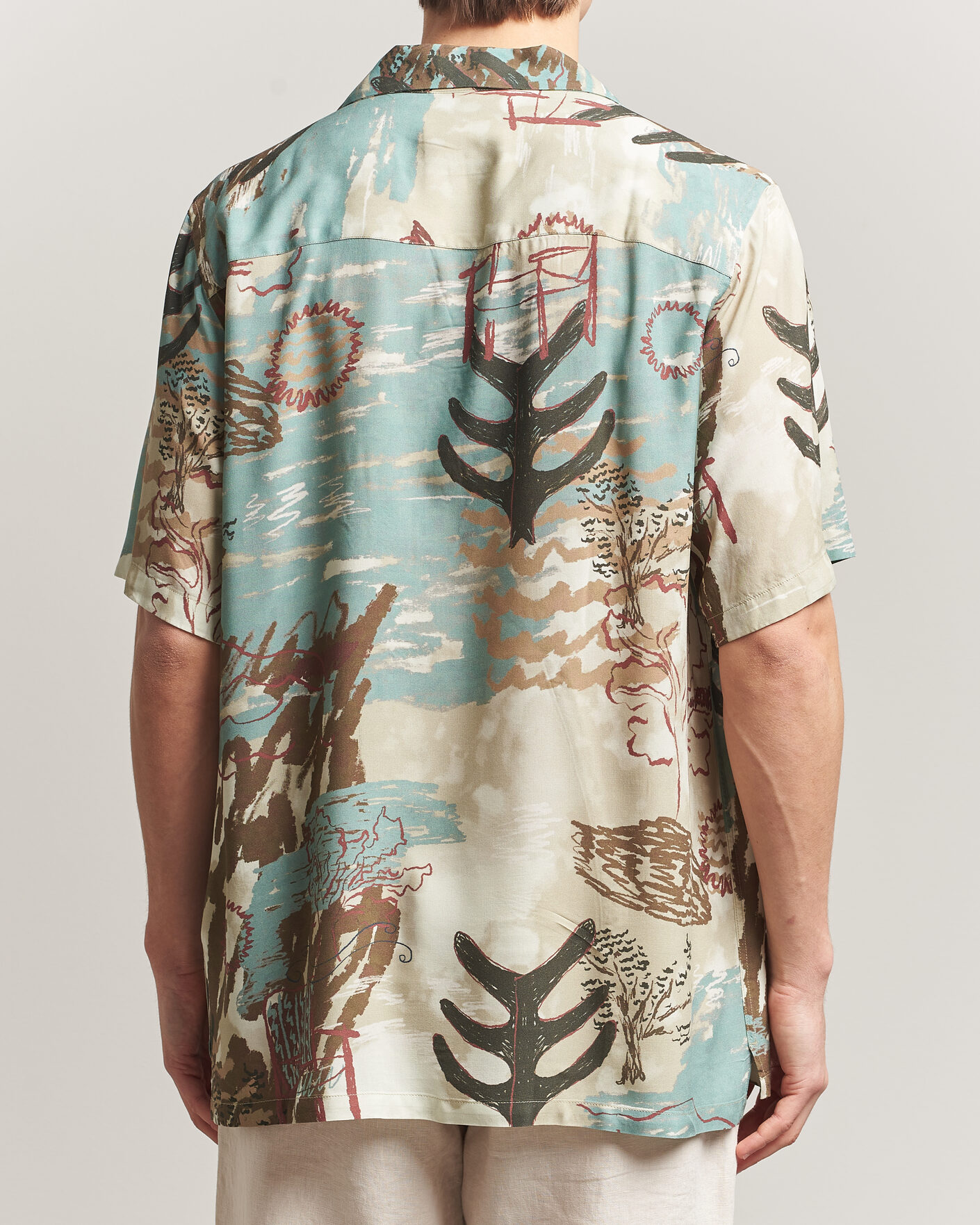 Homme | Chemises | OAS | Rocco Viscose Short Sleeve Shirt Montara