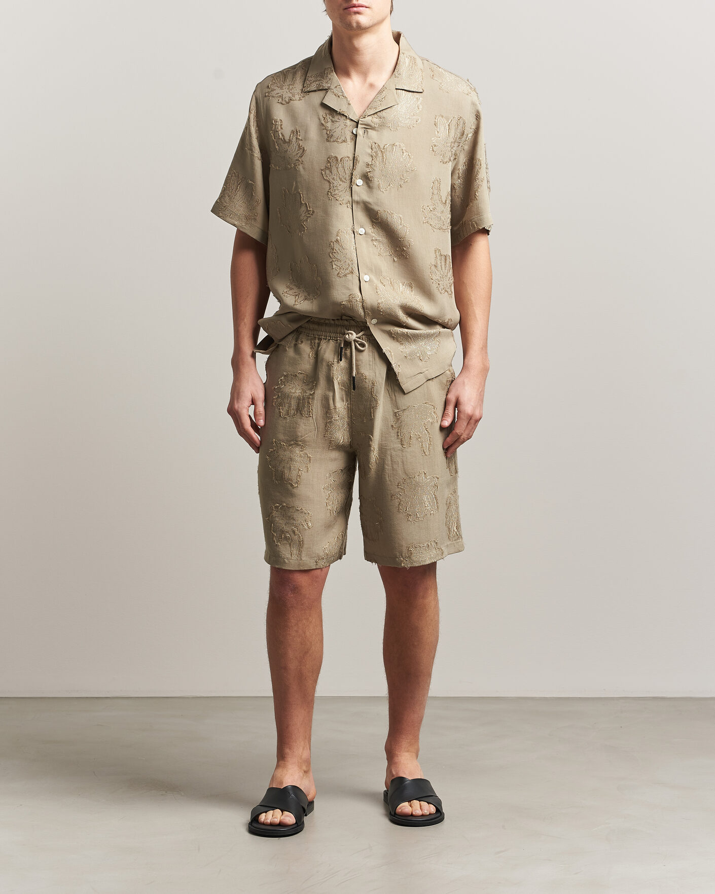 Homme | Chemises | OAS | Rocco Lyocell Short Sleeve Shirt Palmoza