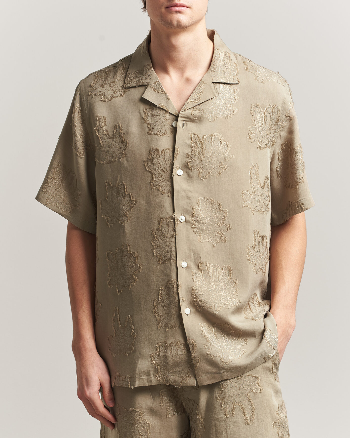 Homme | Chemises | OAS | Rocco Lyocell Short Sleeve Shirt Palmoza