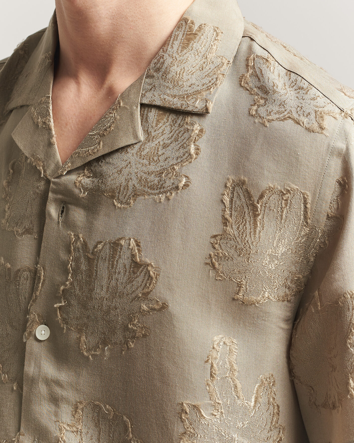 Homme | Chemises | OAS | Rocco Lyocell Short Sleeve Shirt Palmoza