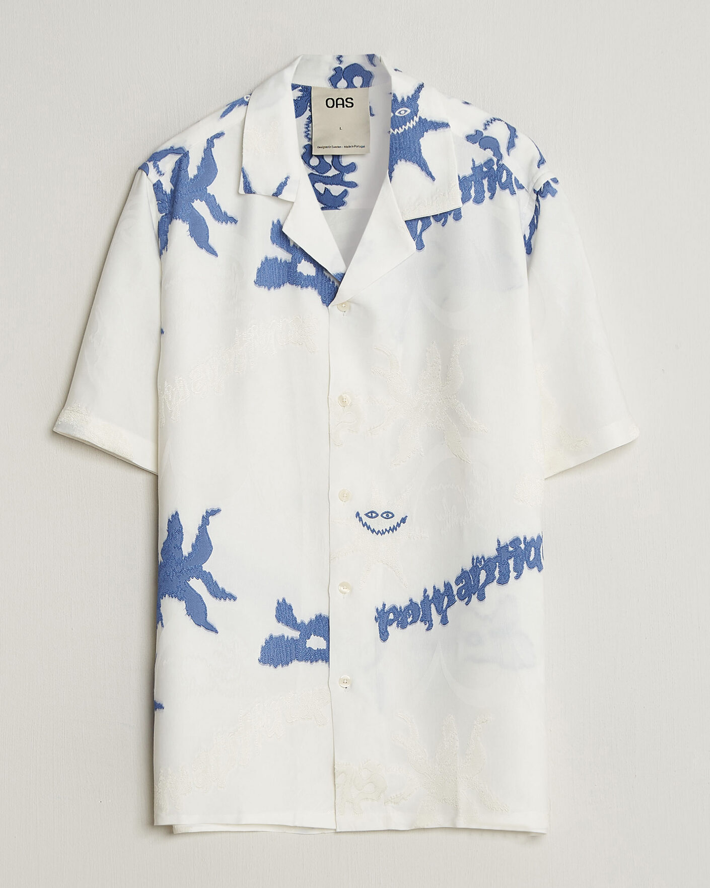 Homme | Chemises | OAS | Rocco Lyocell Mix Short Sleeve Shirt Romantique