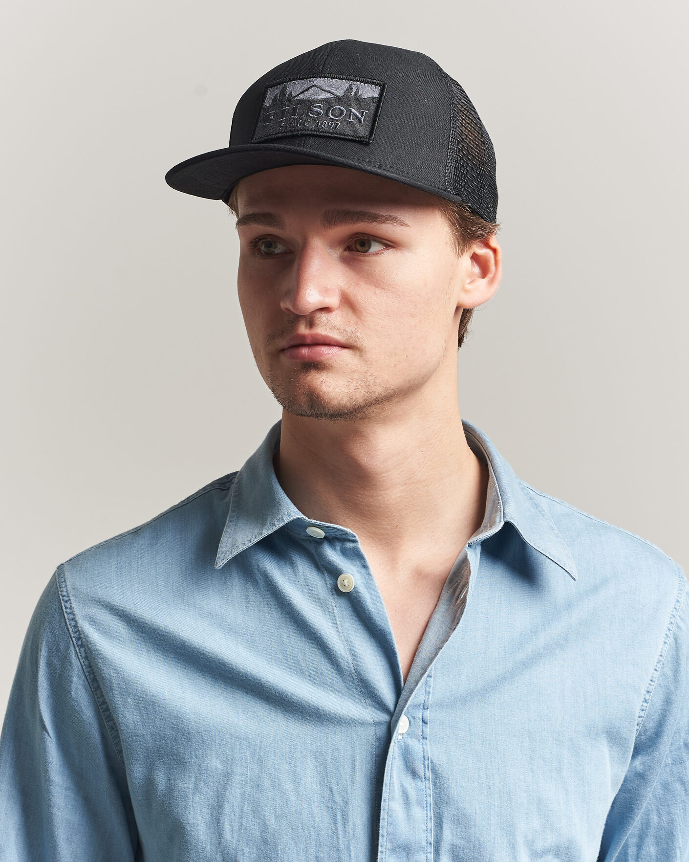 Homme | Bobs Et Casquettes | Filson | Scenic Waxed Logger Mesh Cap Black