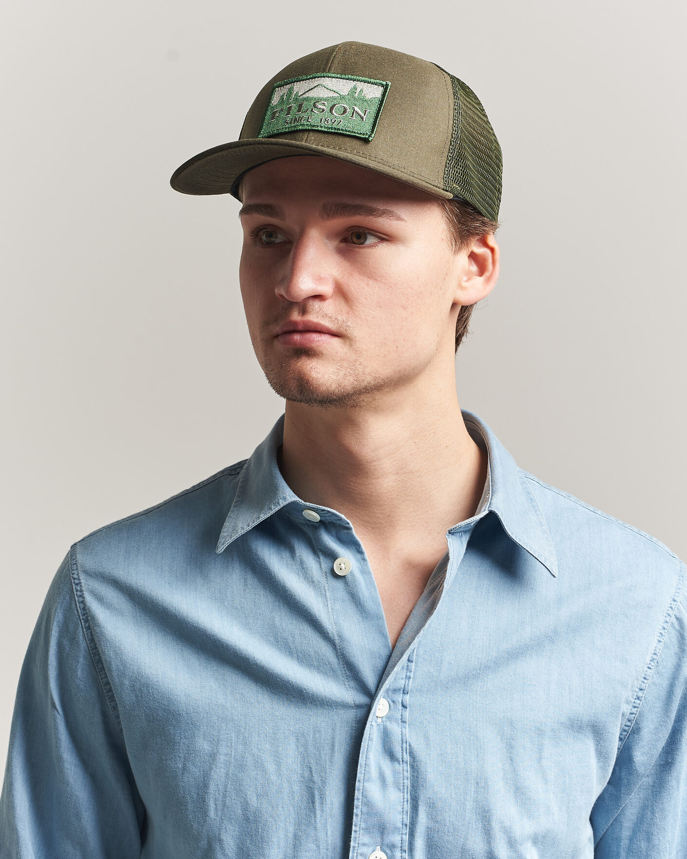 Homme | Bobs Et Casquettes | Filson | Scenic Waxed Logger Mesh Cap Otter Green