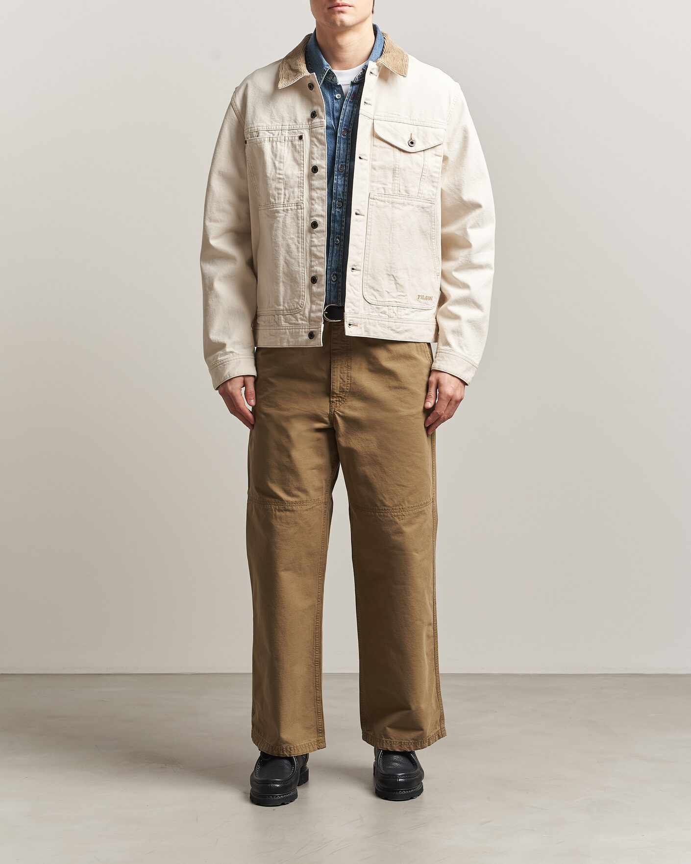 Homme | Manteaux Et Vestes | Filson | Rustic Canvas Short Cruiser Natural Seed