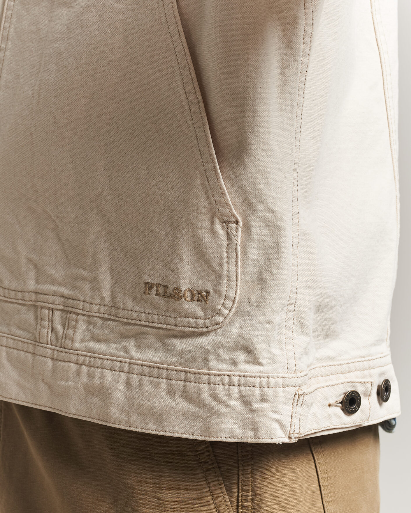 Homme | Manteaux Et Vestes | Filson | Rustic Canvas Short Cruiser Natural Seed