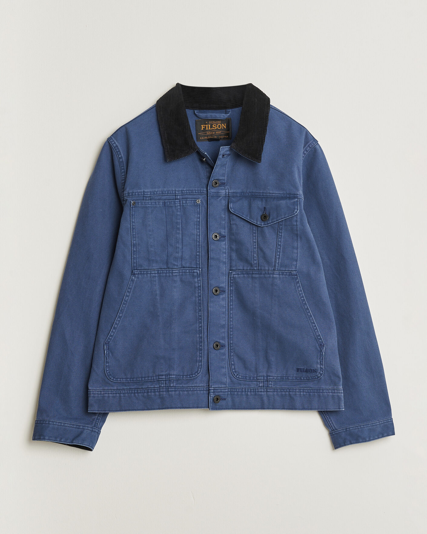Homme | Manteaux Et Vestes | Filson | Rustic Canvas Short Cruiser Indigo