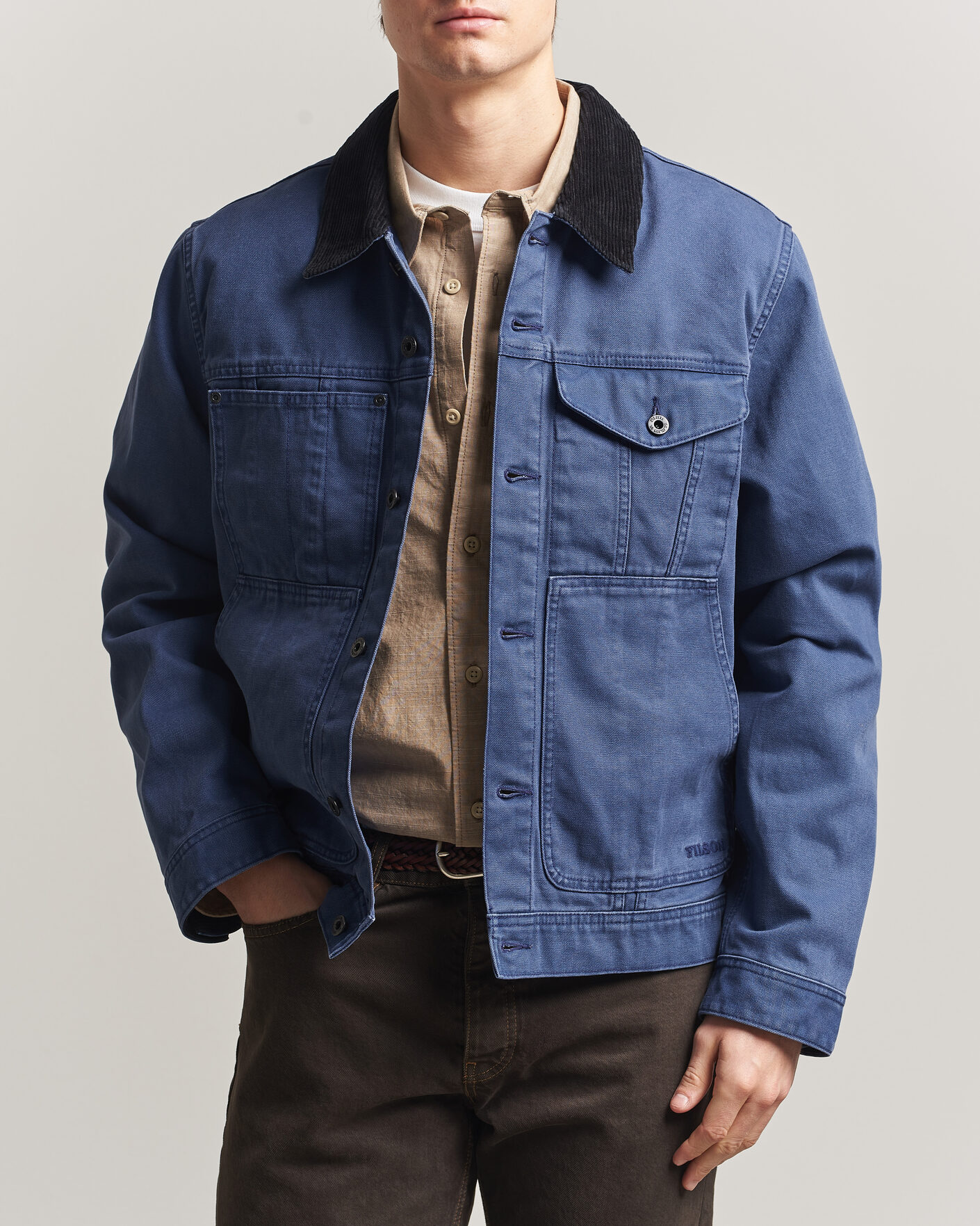 Homme | Manteaux Et Vestes | Filson | Rustic Canvas Short Cruiser Indigo