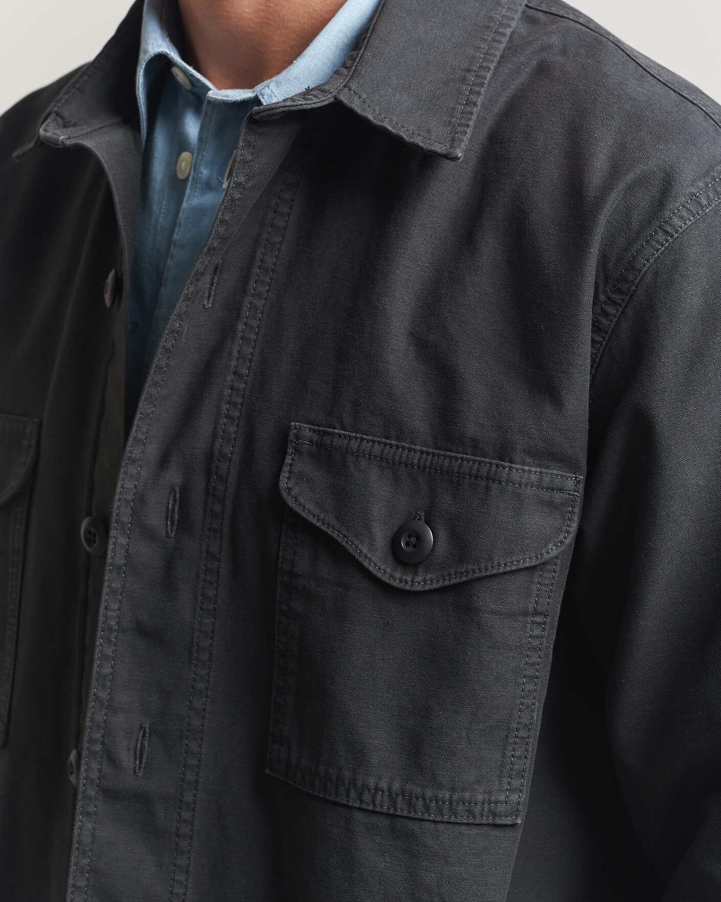 Homme | Chemises | Filson | Reverse Sateen Jac-Shirt Washed Black