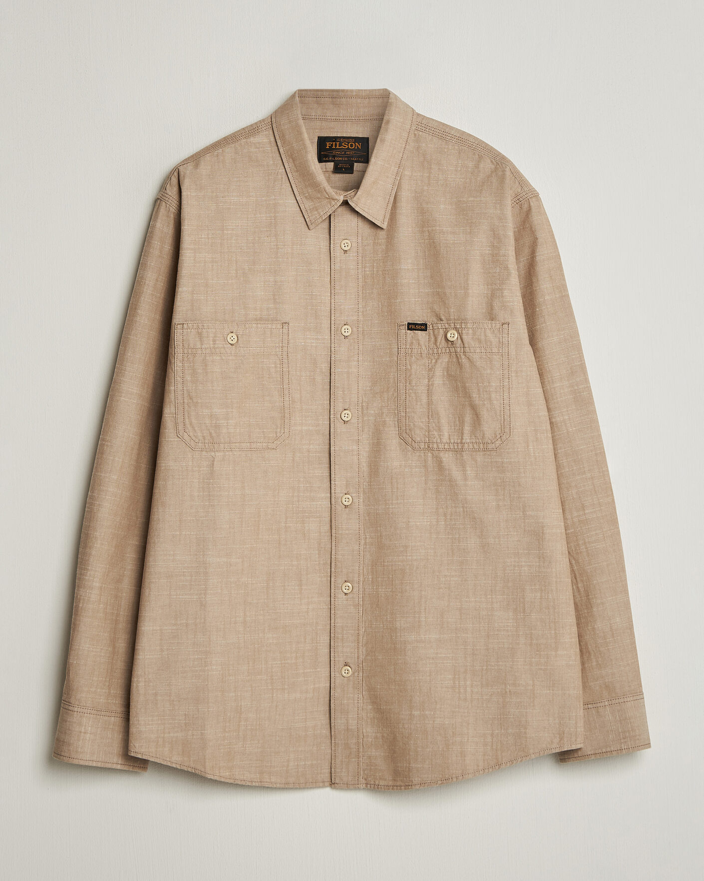 Homme | Chemises | Filson | Chambray CPO Shirt Tan
