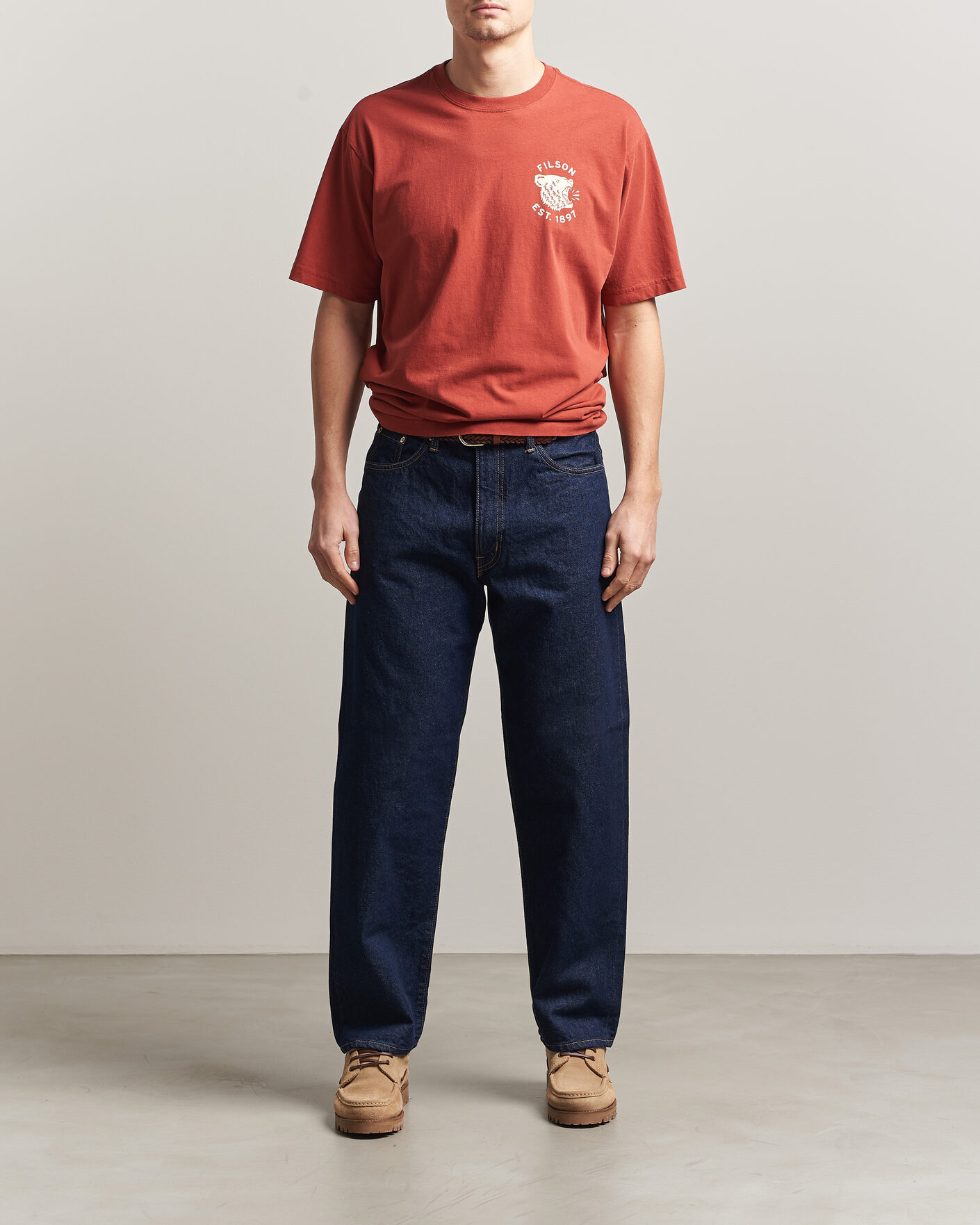 Homme | T-shirts | Filson | Bear Graphic T-Shirt Chili Oil