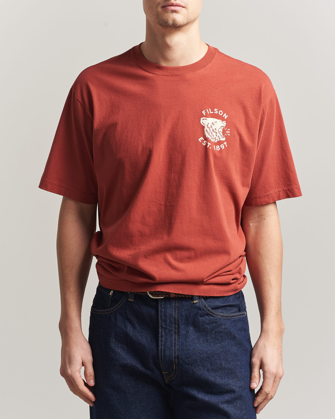 Homme | T-shirts | Filson | Bear Graphic T-Shirt Chili Oil