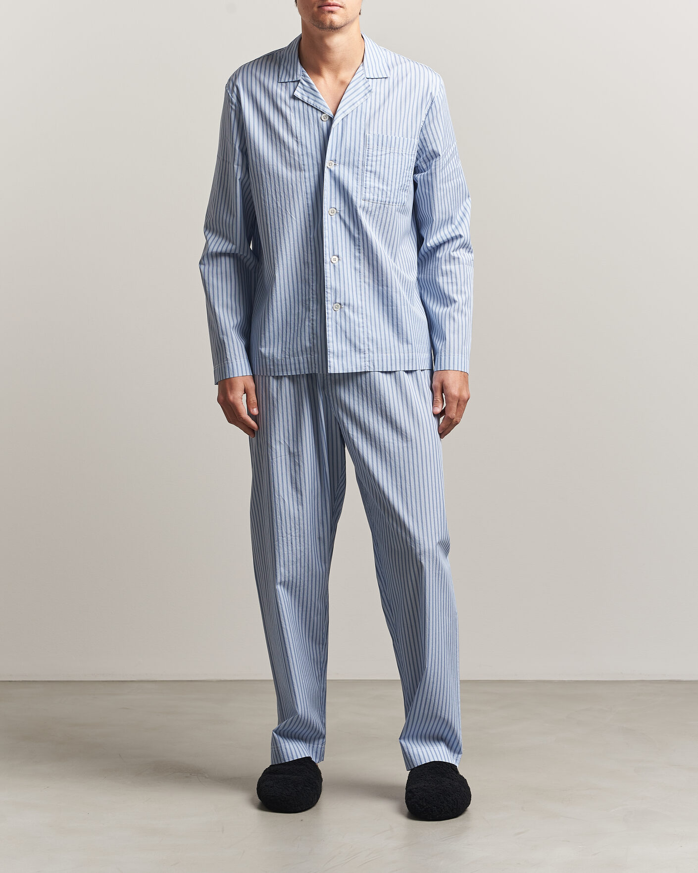Homme | Peignoirs Et Pyjamas | Tekla | Fine Twill Pyjama Shirt Cooper Stripes