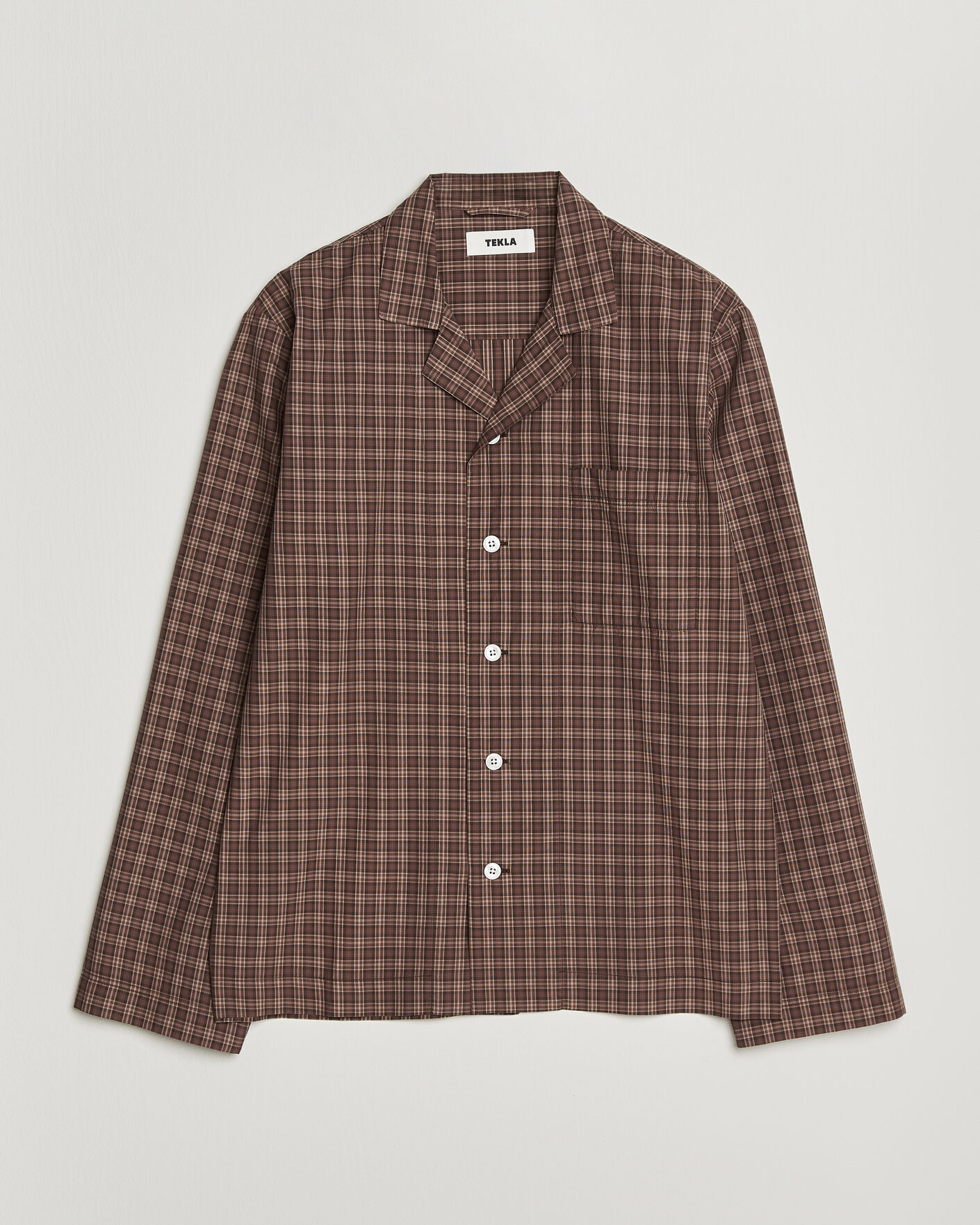 Homme | Peignoirs Et Pyjamas | Tekla | Fine Twill Pyjama Shirt Serra Checks