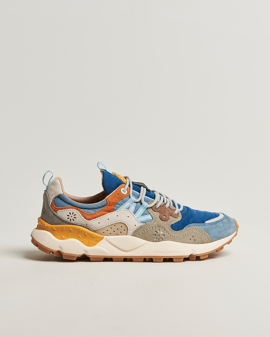 Homme | Baskets | Flower Mountain | Yamano 3 Suede/Nylon Sneaker Blue Mix