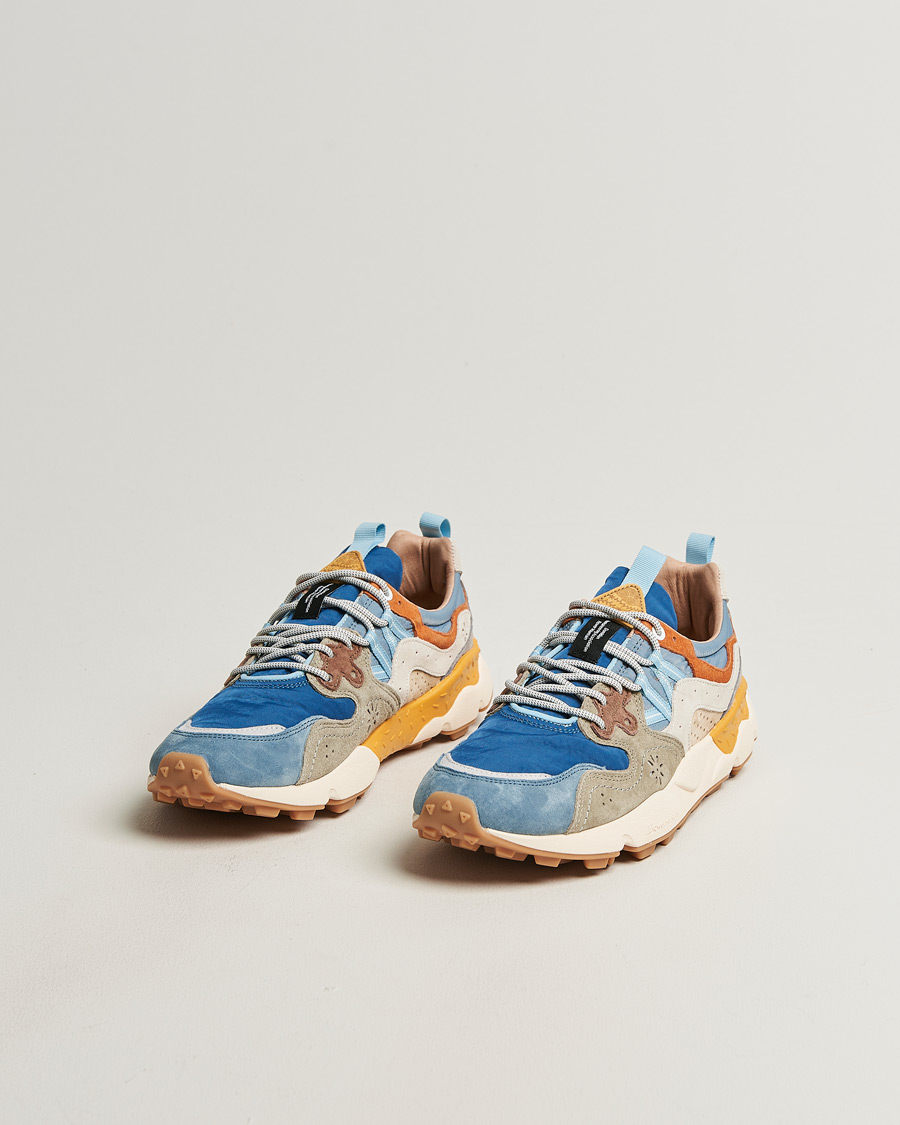 Homme | Baskets | Flower Mountain | Yamano 3 Suede/Nylon Sneaker Blue Mix