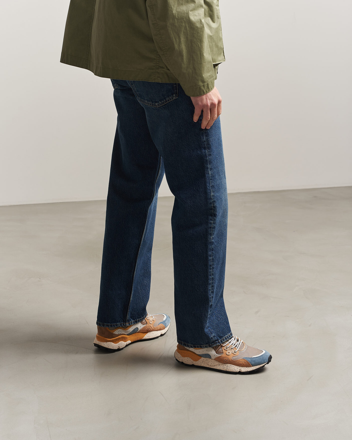 Homme | Baskets | Flower Mountain | Yamano 3 Suede/Nylon Mesh Sneaker Grey Multi