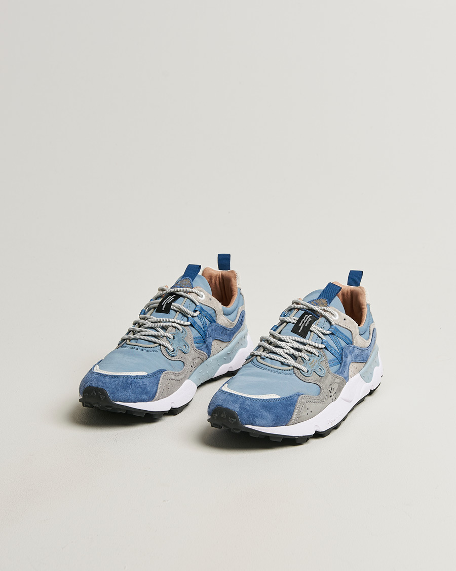Homme | Baskets | Flower Mountain | Yamano 3 Suede/Nylon Sneaker Light Blue