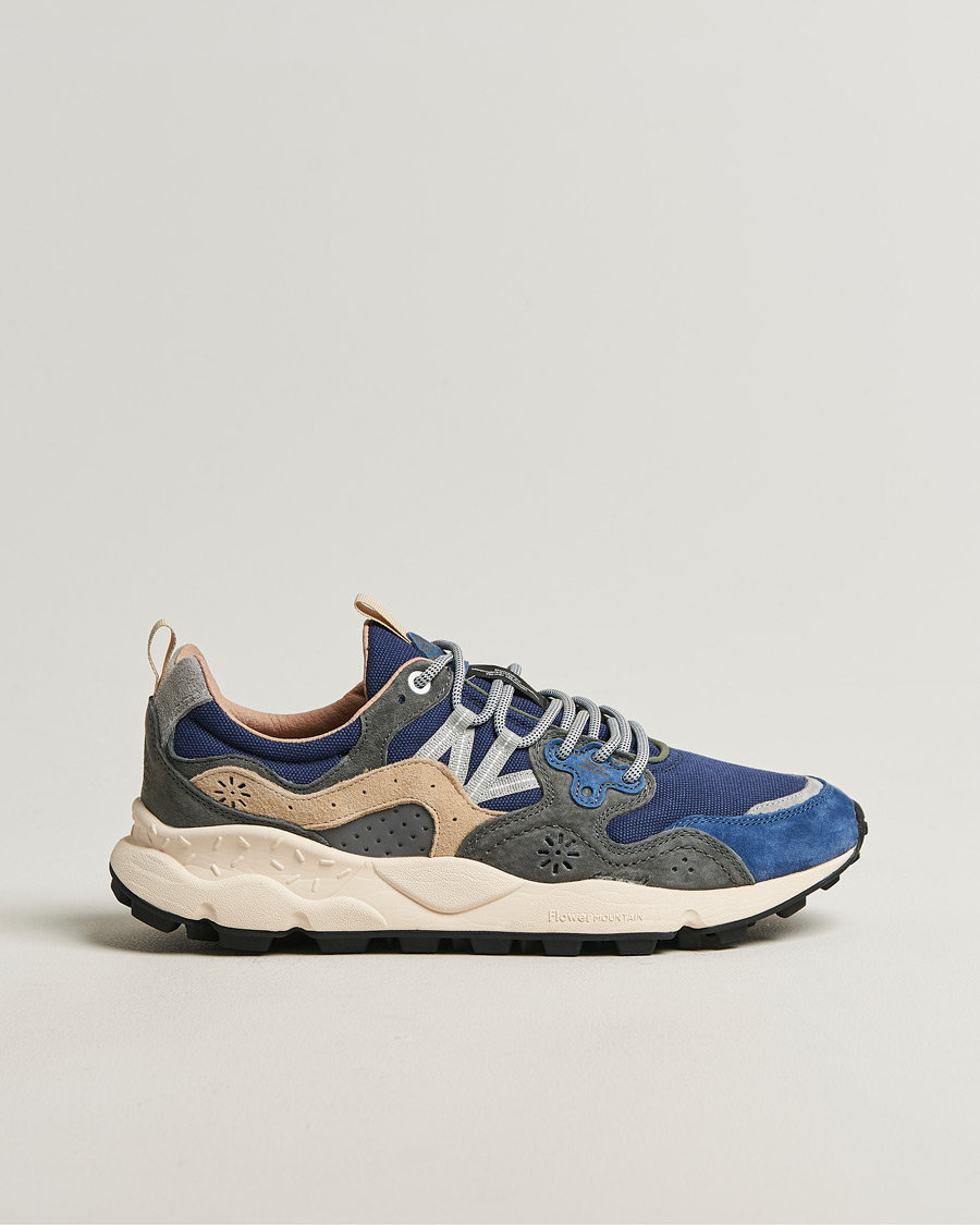Homme | Baskets | Flower Mountain | Yamano 3 Suede/Canvas Sneaker Blue/Grey