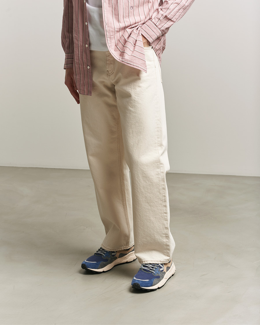 Homme | Baskets | Flower Mountain | Yamano 3 Suede/Canvas Sneaker Blue/Grey
