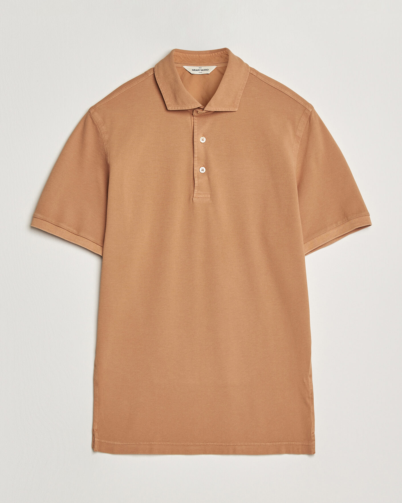 Homme | Polos | Gran Sasso | Washed Polo Apricot Orange