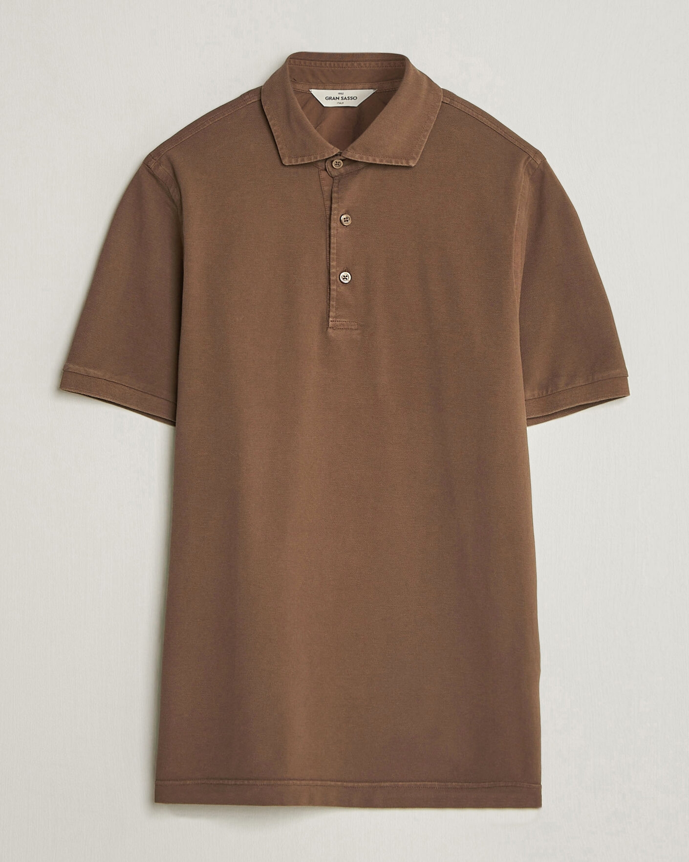 Homme | Polos | Gran Sasso | Washed Polo Brown