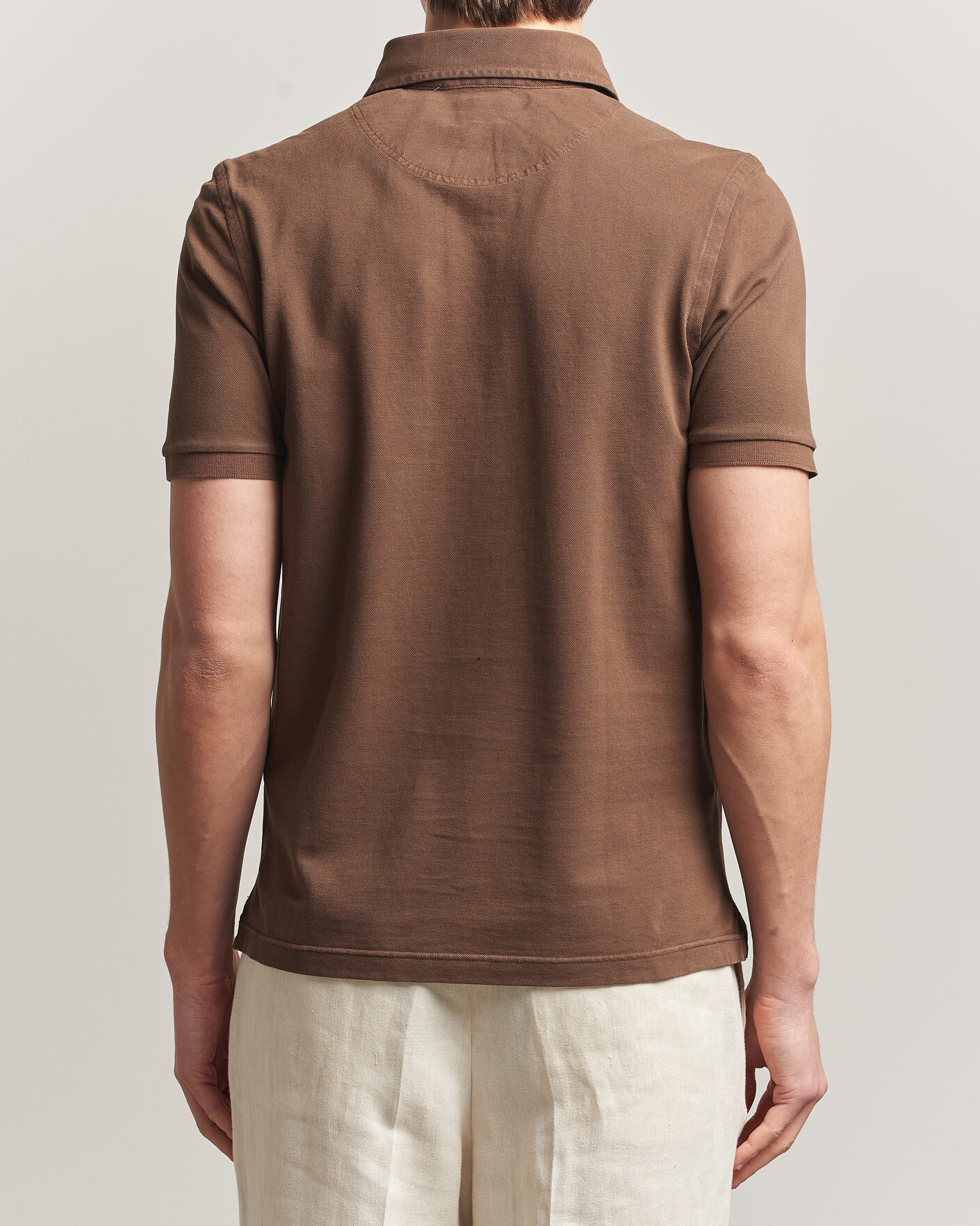 Homme | Polos | Gran Sasso | Washed Polo Brown