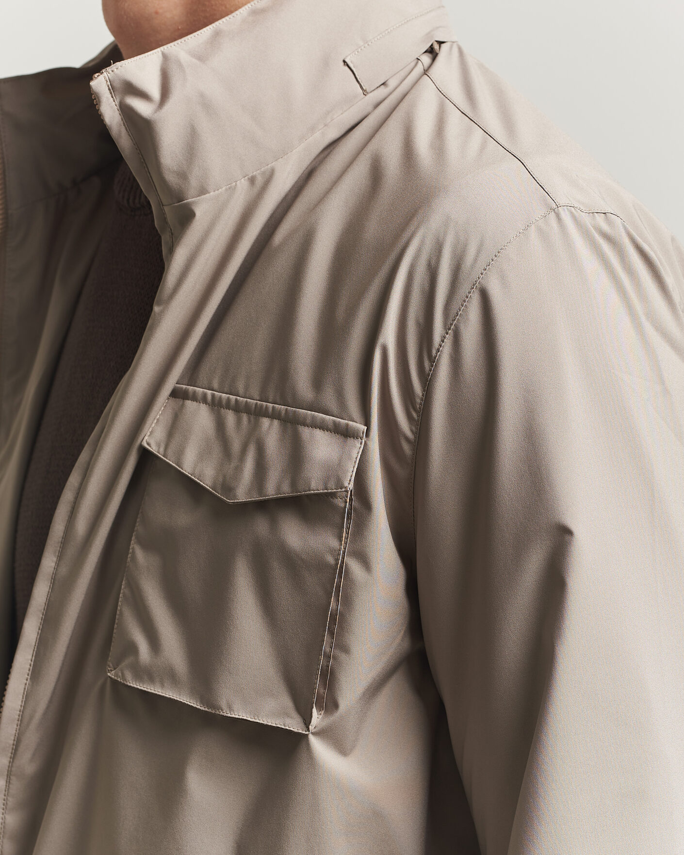 Homme | Manteaux Et Vestes | Gran Sasso | Nylon Field Jacket Beige