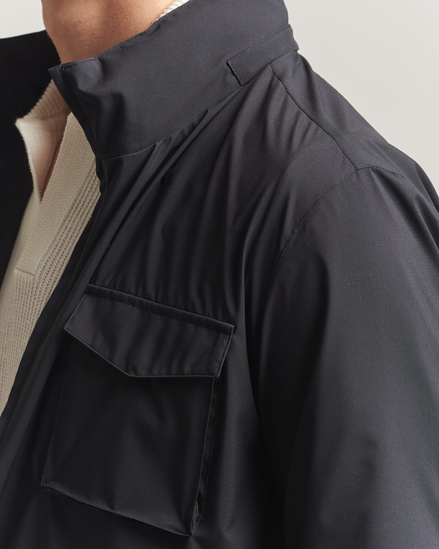 Homme | Manteaux Et Vestes | Gran Sasso | Nylon Field Jacket Navy