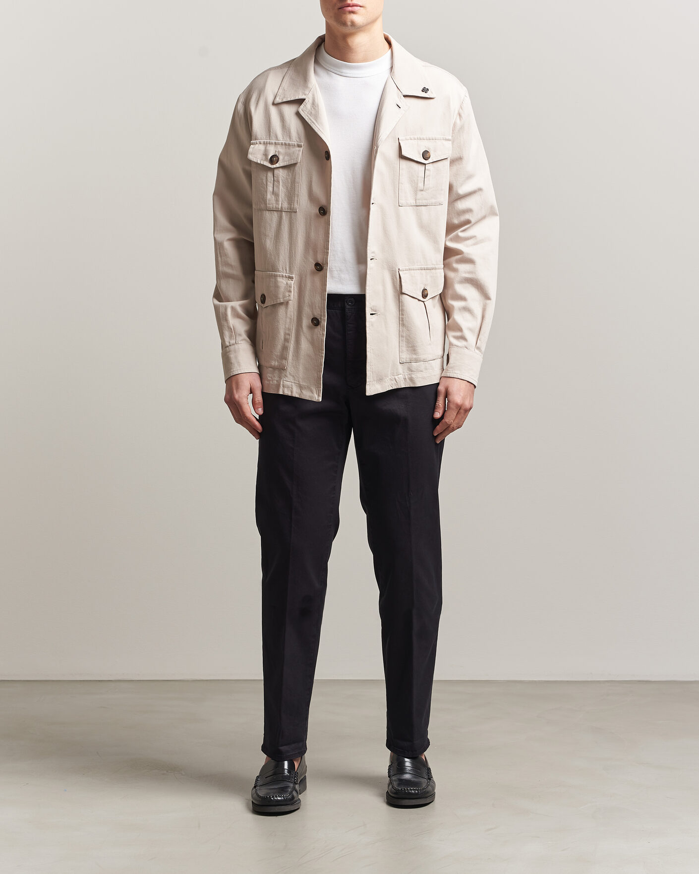 Homme | Manteaux Et Vestes | Gran Sasso | Cotton Safari Jacket Beige