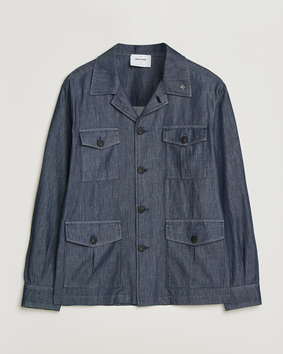 Homme | Manteaux Et Vestes | Gran Sasso | Cotton Safari Jacket Navy