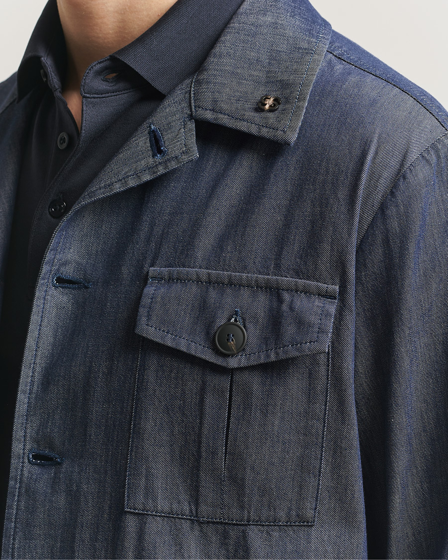 Homme | Manteaux Et Vestes | Gran Sasso | Cotton Safari Jacket Navy