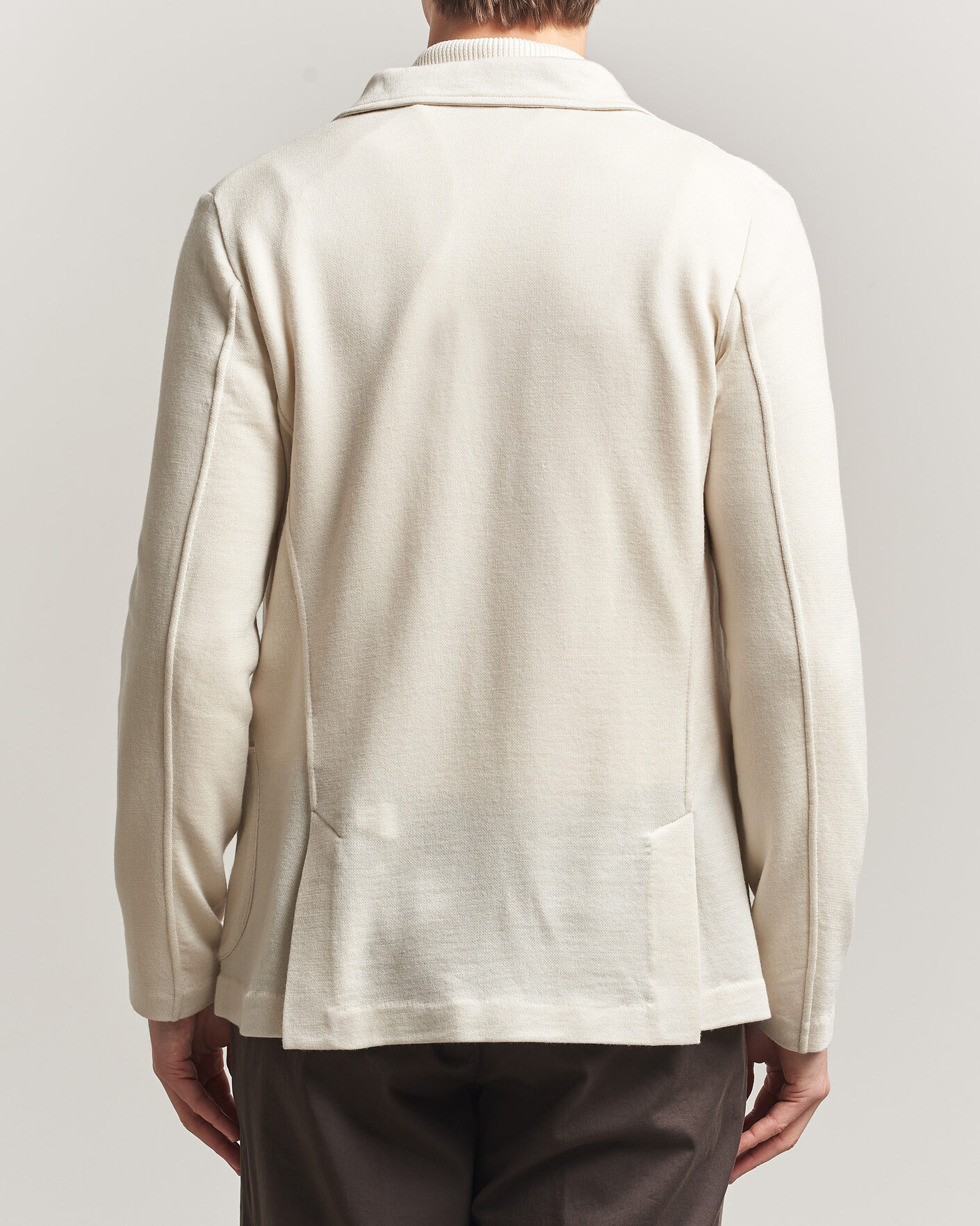 Homme | Blazers | Gran Sasso | Wool Knitted Blazer Cream