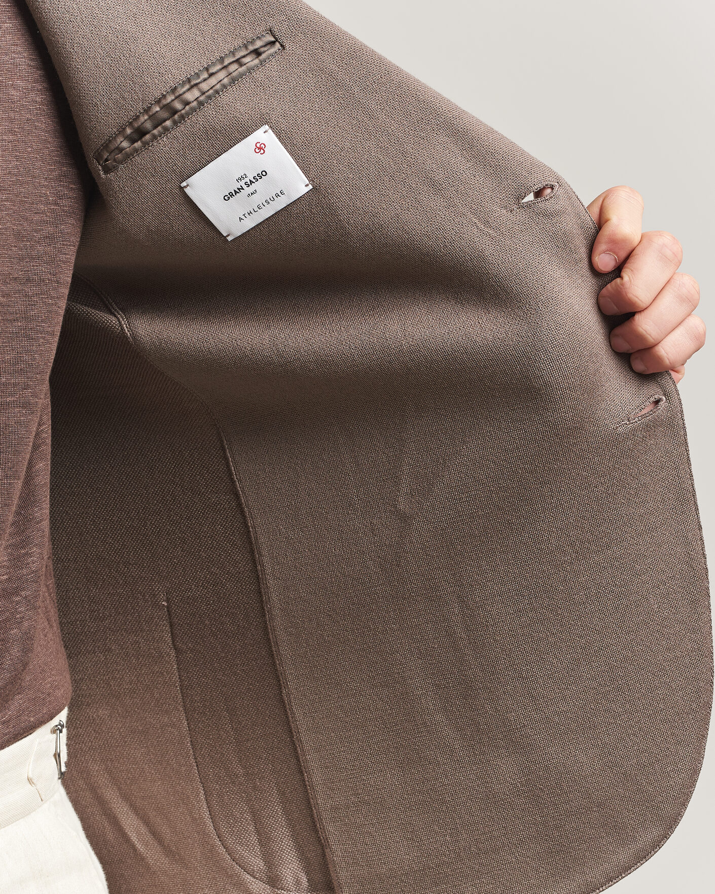 Homme | Blazers | Gran Sasso | Wool Knitted Blazer Brown