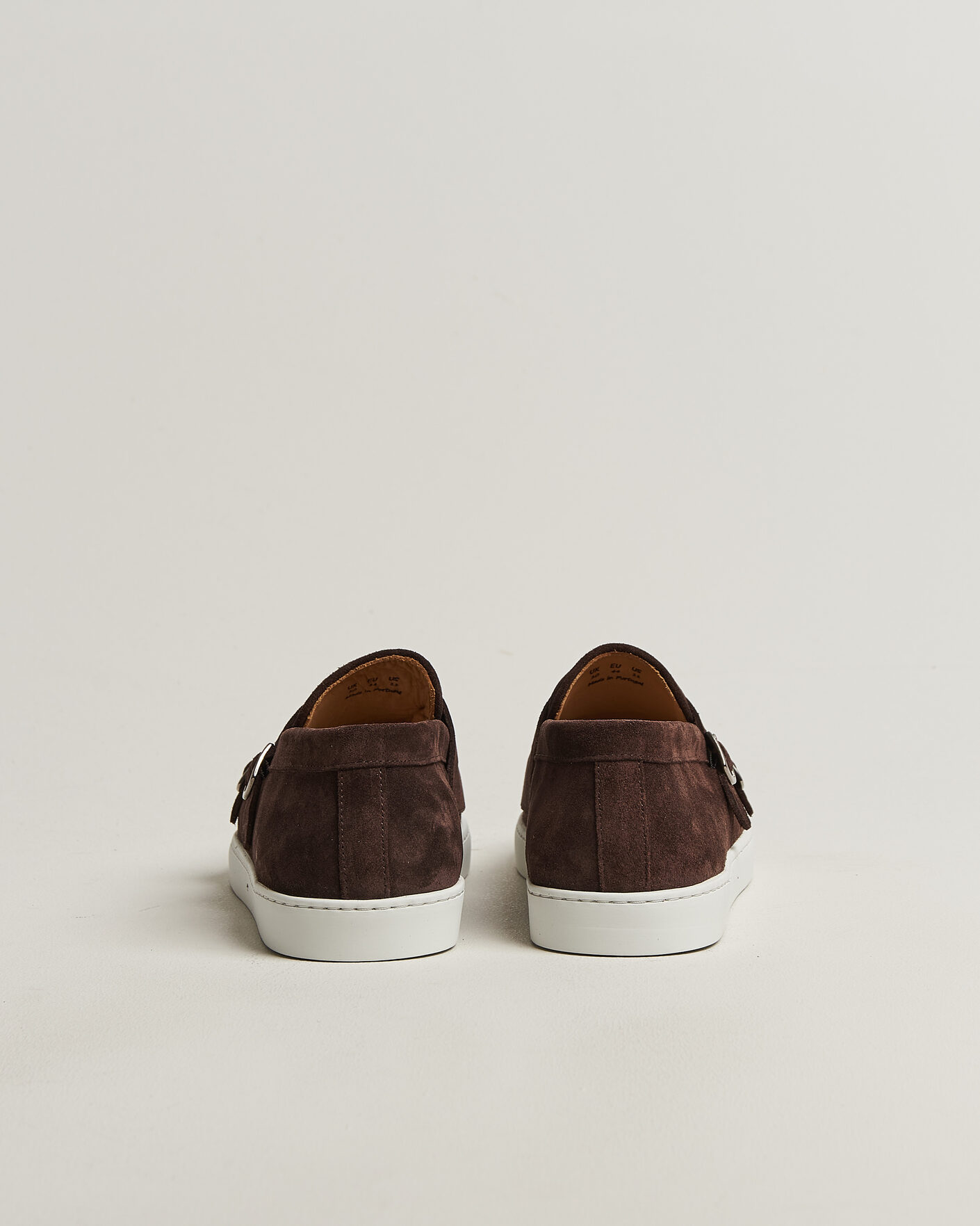 Homme | Loafers | Fliteless | Suede Monk Strap Sneaker Loafer Dark Brown