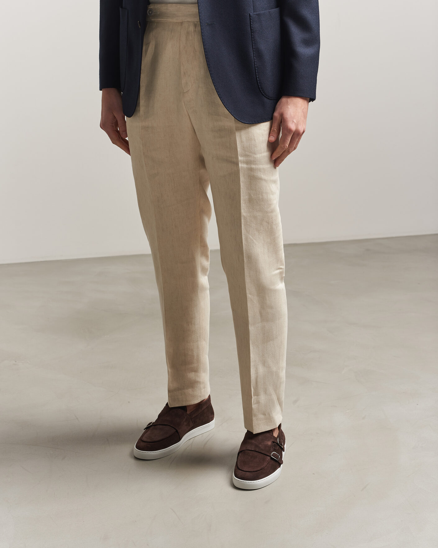 Homme | Loafers | Fliteless | Suede Monk Strap Sneaker Loafer Dark Brown