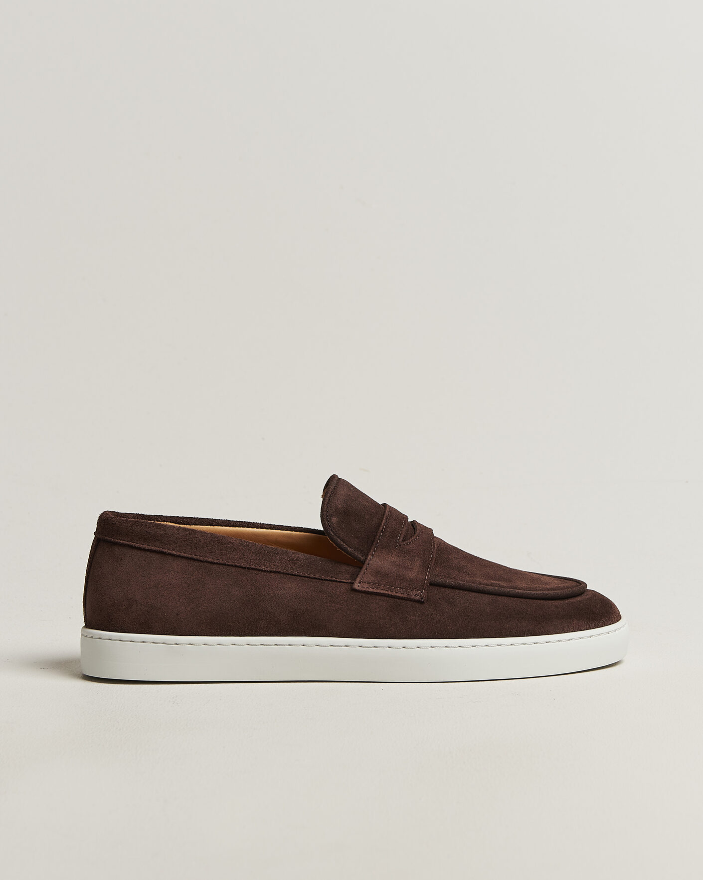Homme | Loafers | Fliteless | Suede Penny Sneaker Dark Brown