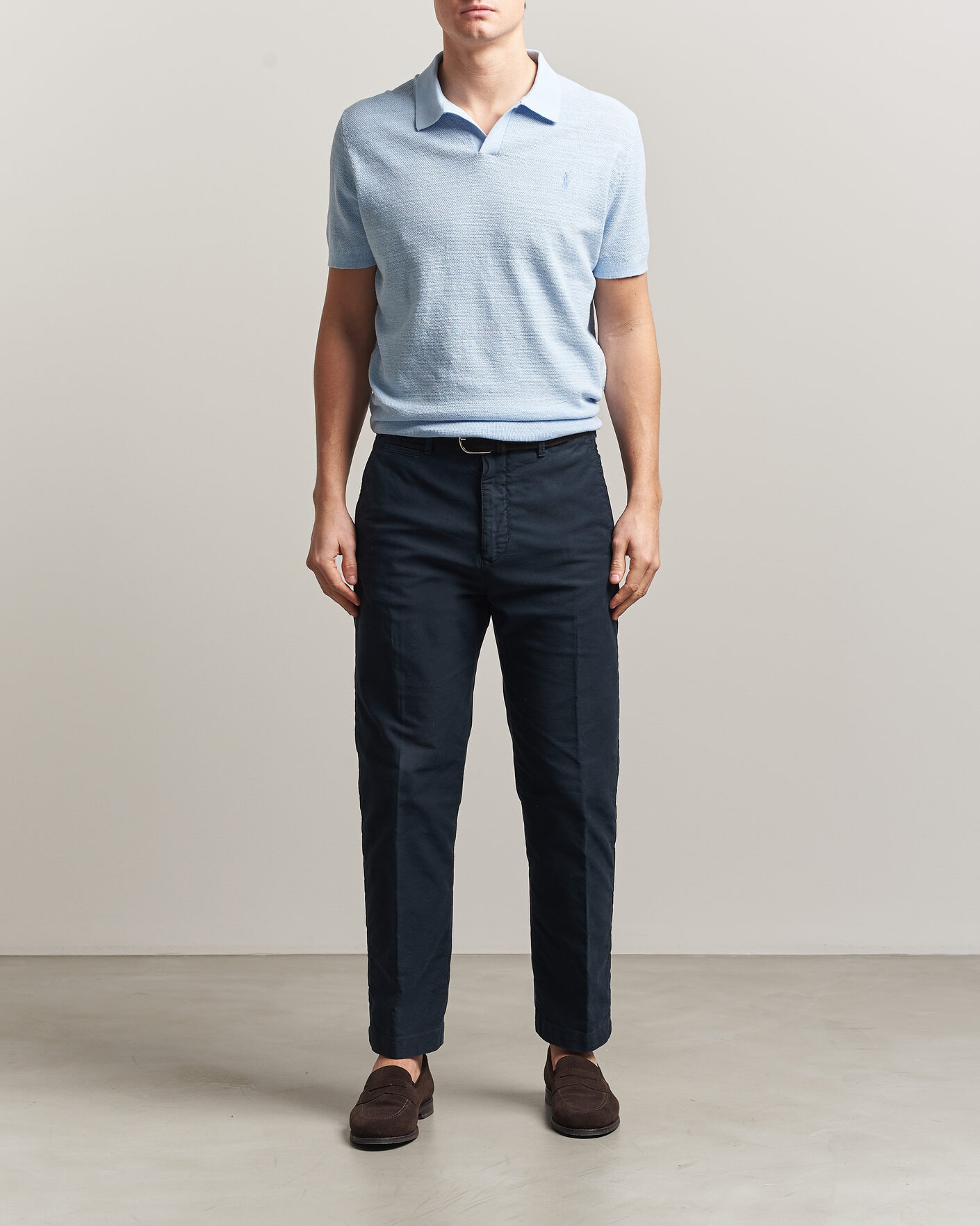 Homme | Polos | Polo Ralph Lauren | Cotton Blend Polo Office Blue
