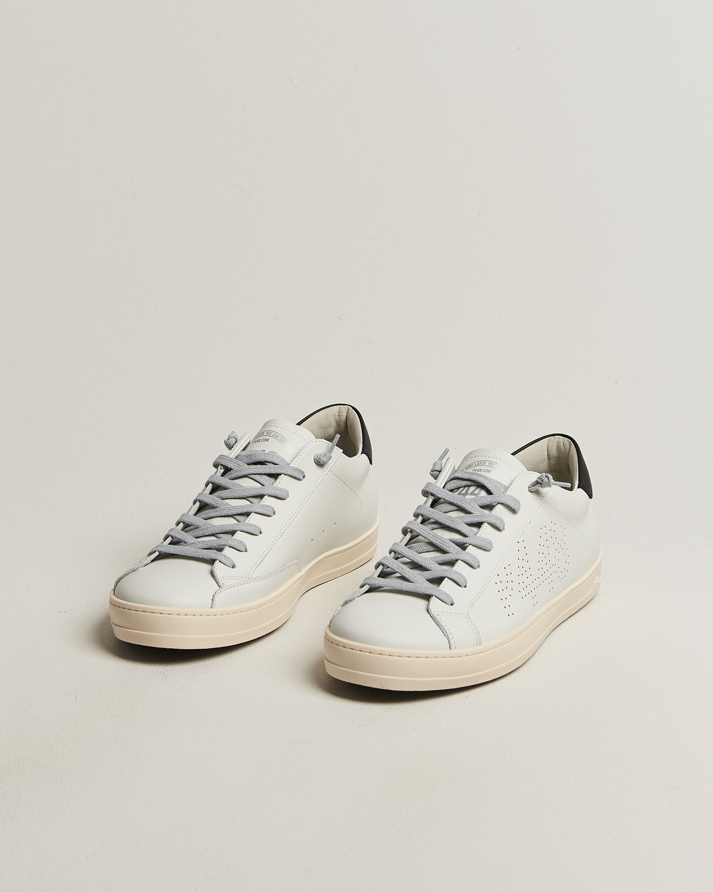 Homme | Baskets | P448 | John Leather Sneaker White/Black