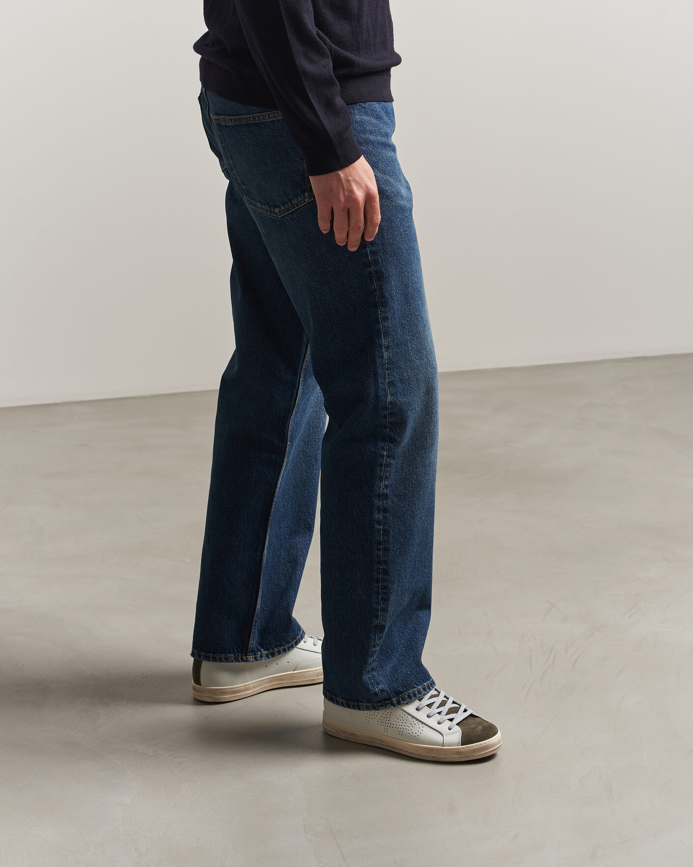 Homme | Baskets | P448 | John Leather Sneaker White/Olive