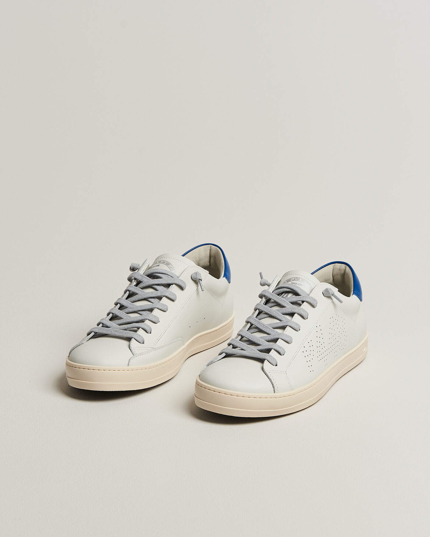 Homme | Baskets | P448 | John Leather Sneaker White/Blue