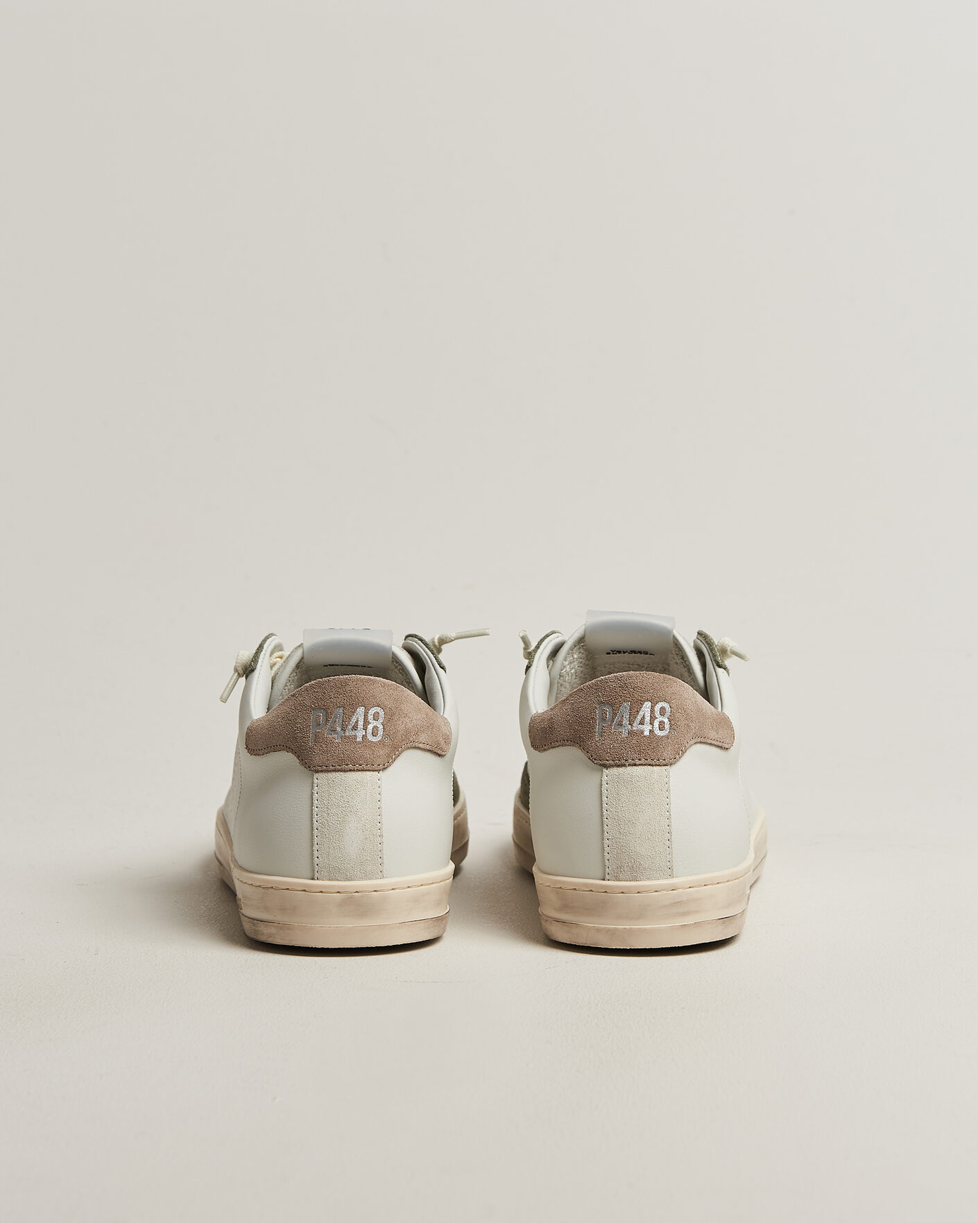 Homme | Baskets | P448 | John Leather/Suede Sneaker White/Olive/Grey