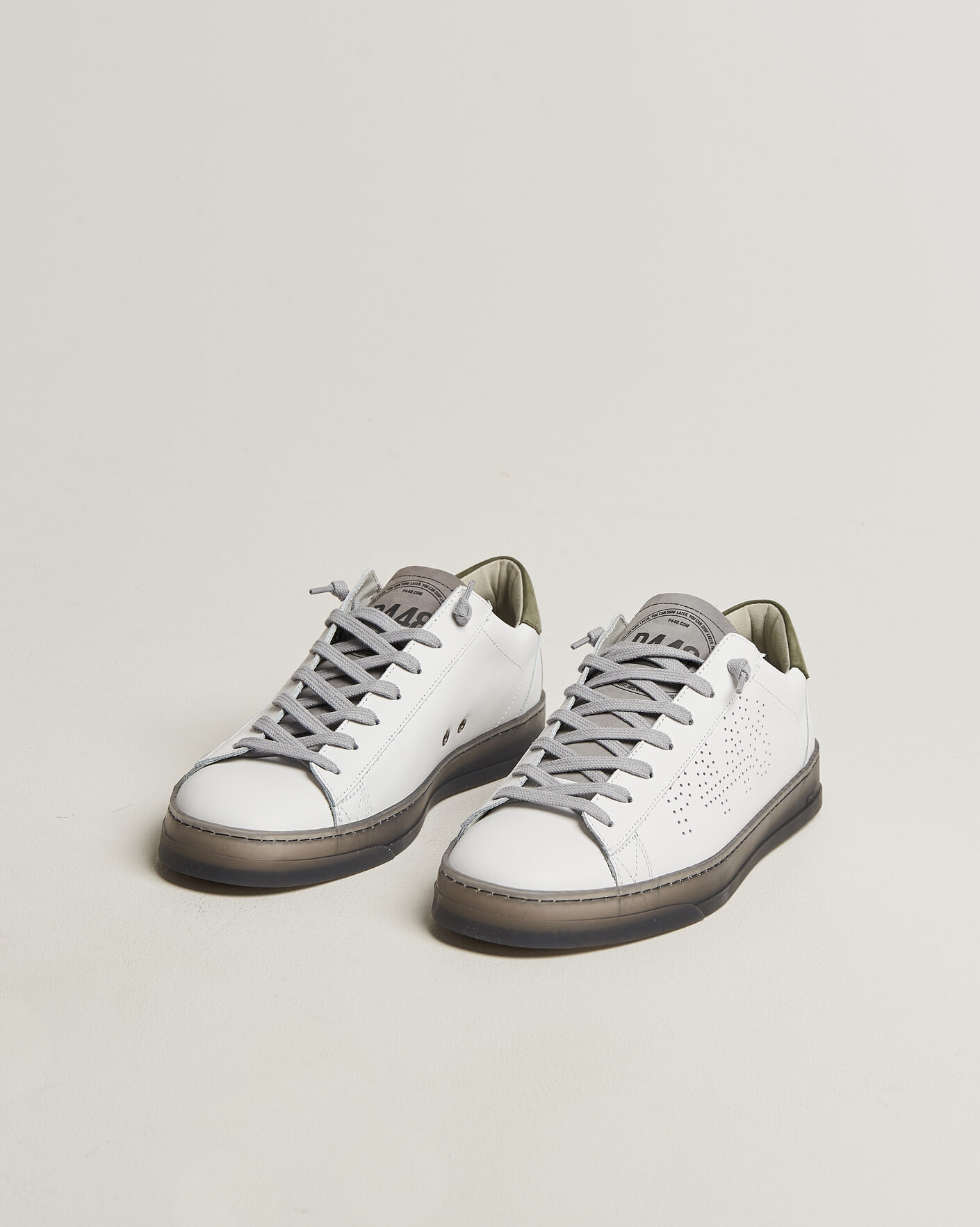 Homme | Baskets | P448 | Jack Leather Sneaker White/Grey