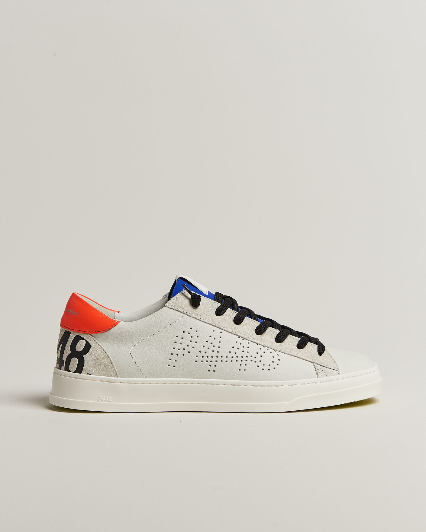 Homme | Baskets | P448 | Jack Leather Sneaker Grey/Orange