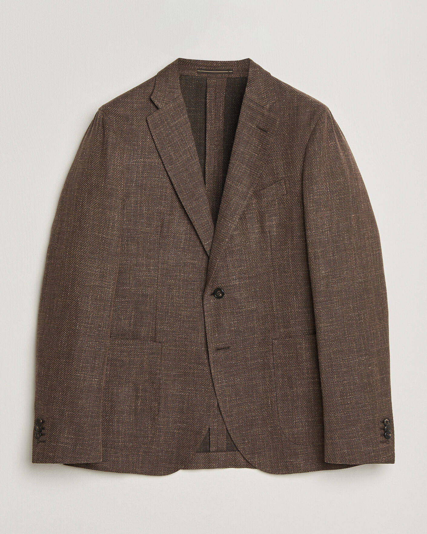 Homme | Blazers | Incotex | Structured Cotton Blazer Dark Brown