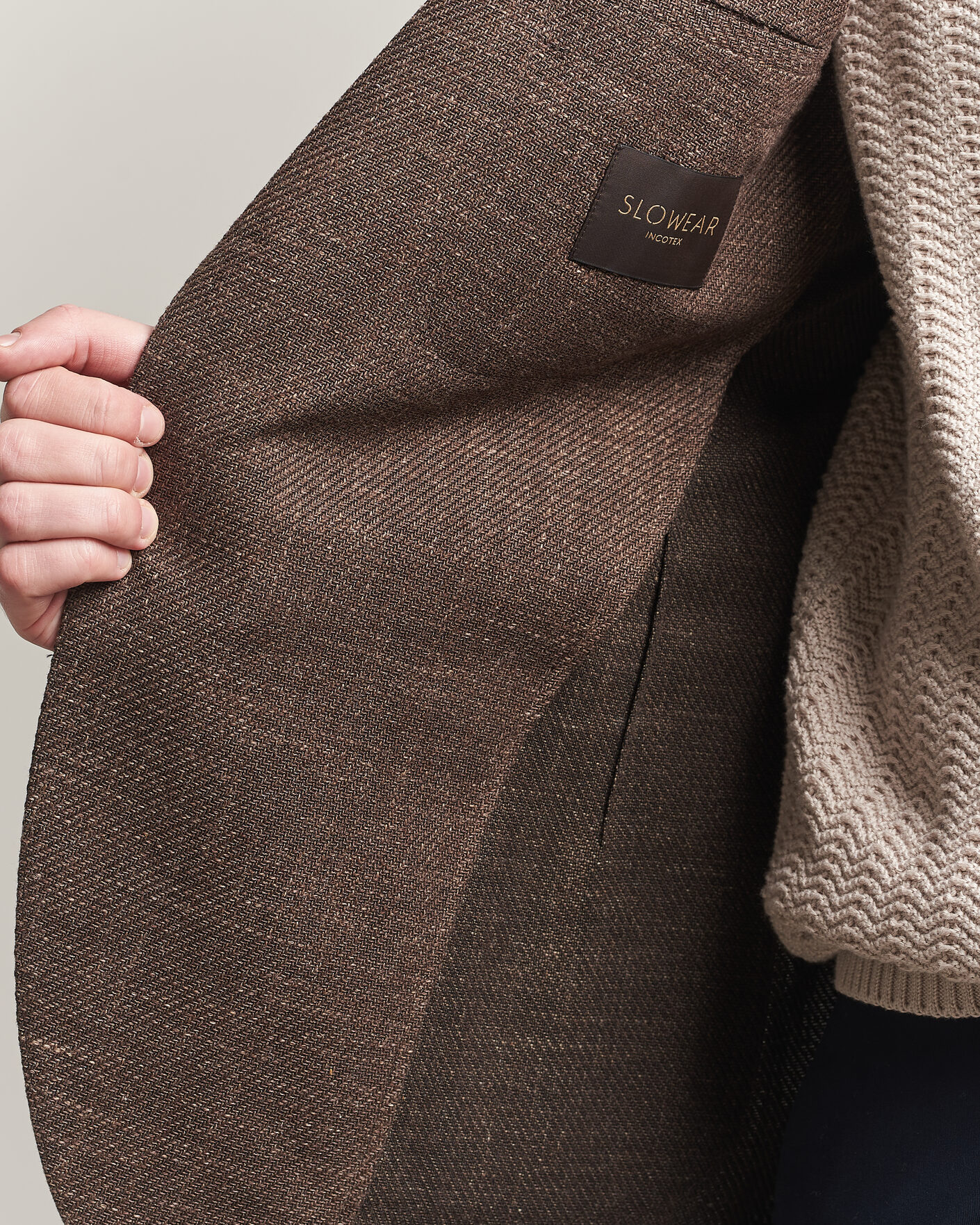Homme | Blazers | Incotex | Structured Cotton Blazer Dark Brown