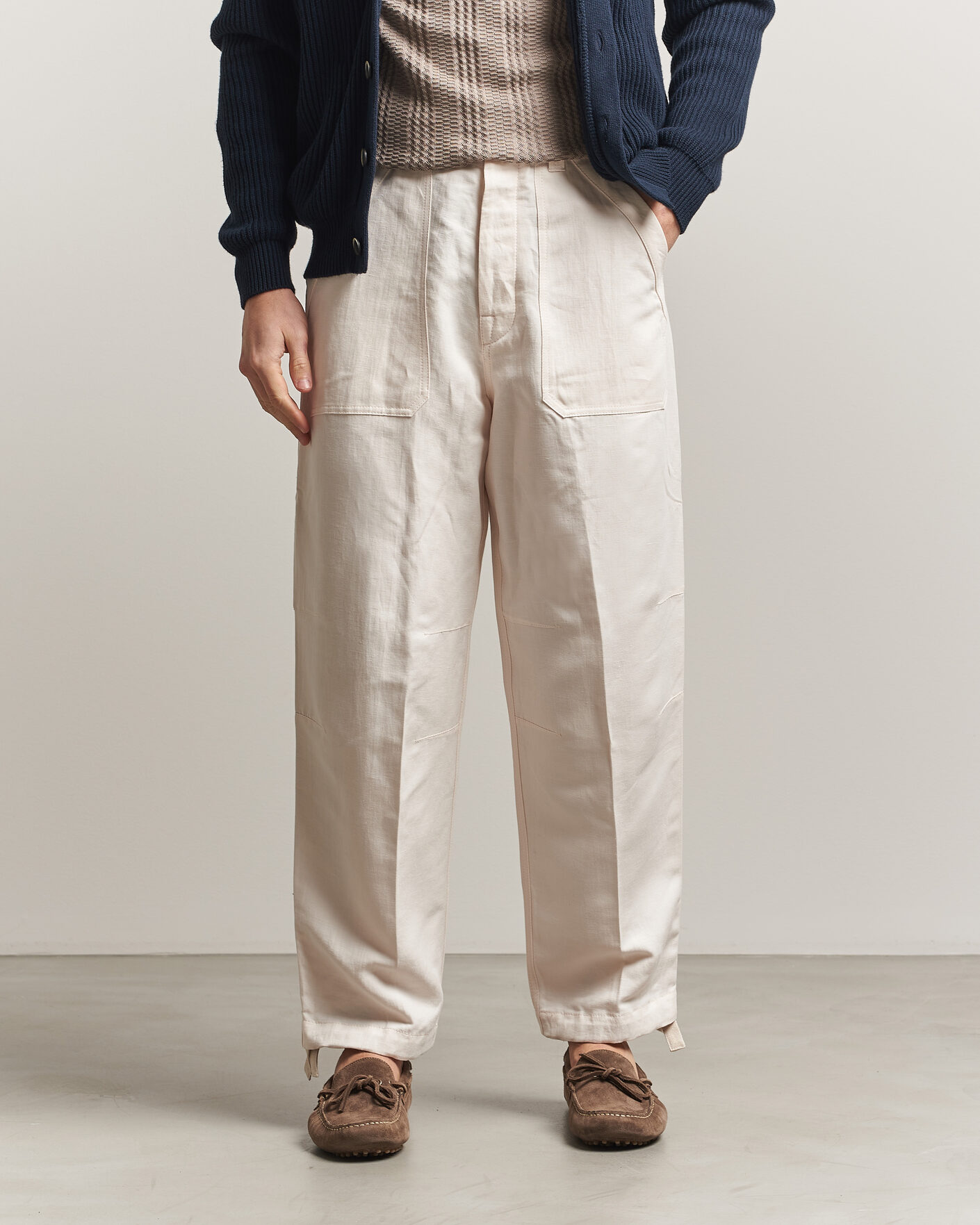 Homme | Pantalons | Brunello Cucinelli | Linen Casual Pants Off White