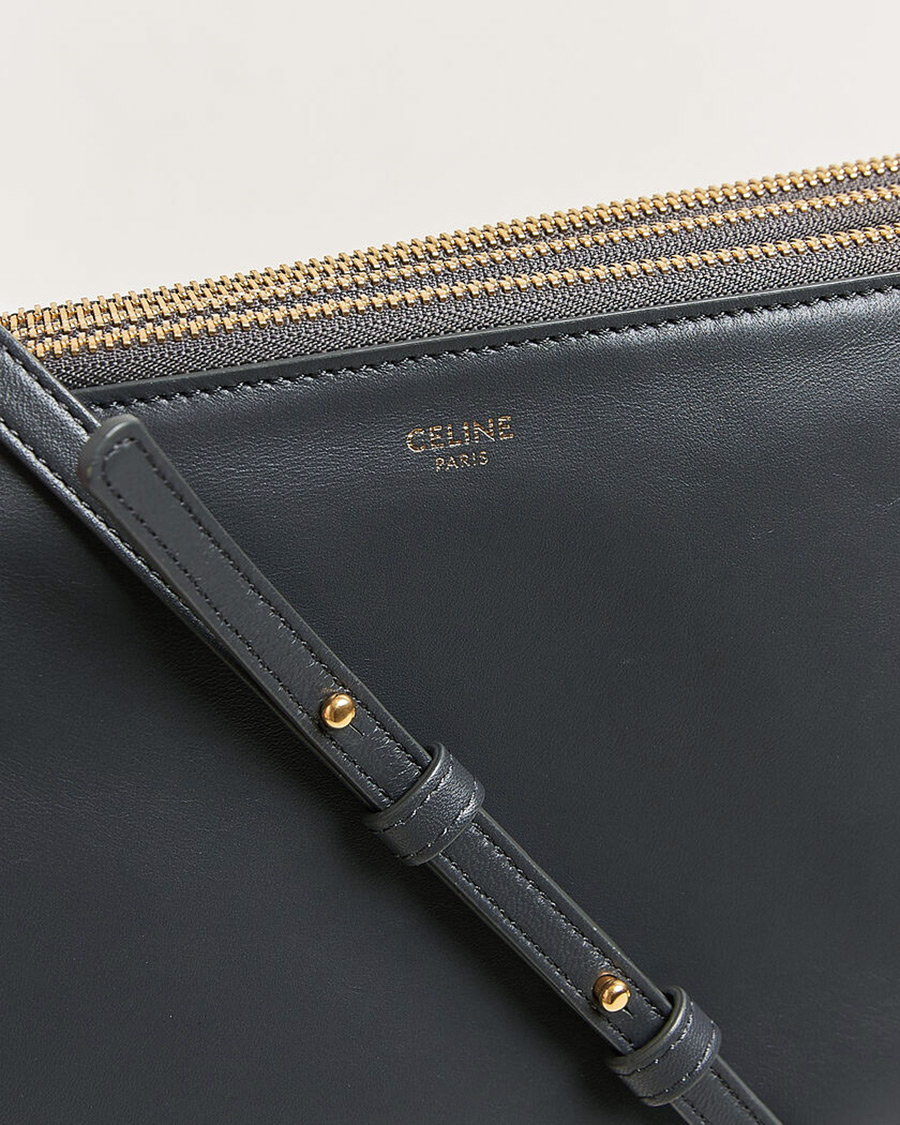 Homme | Pre-Owned & Vintage Bags | Celine Pre-Owned | Trio Bag Small Leather Grey